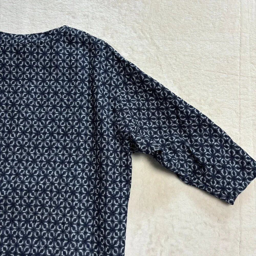 Collection Privee? Womens Blouse Size Small Linen‎ Blend Blue Lagenlook Italy